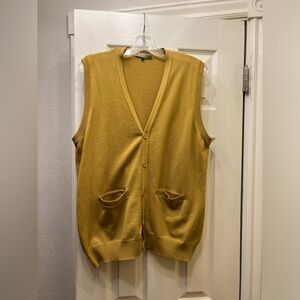 Peter Christian Merino Wool Gold Sweater Vest